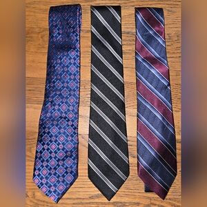 Jos. A. Bank Three 3 Reserve Collection Ties 100% Silk